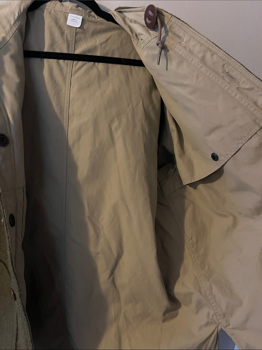 Filson Snohomish Olive Hooded Wool Jacket Sz S Like New Condition! - Picture 7 of 12